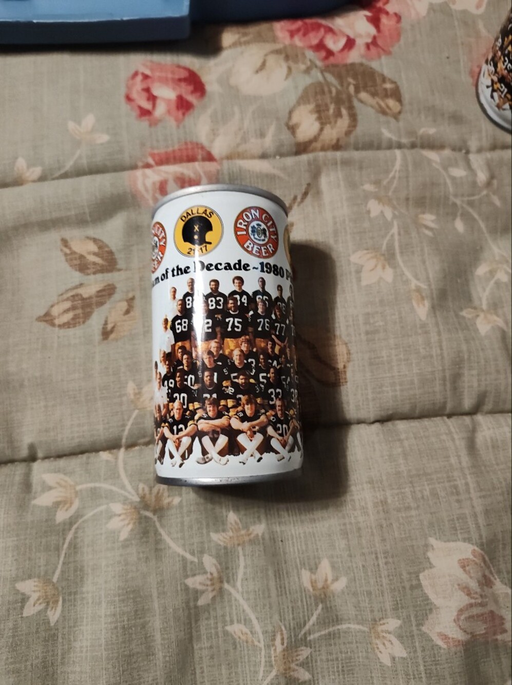 Iron City Beer 1980 Team Of The Decade Commemorative Open Can - Yellow & Black